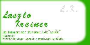 laszlo kreiner business card